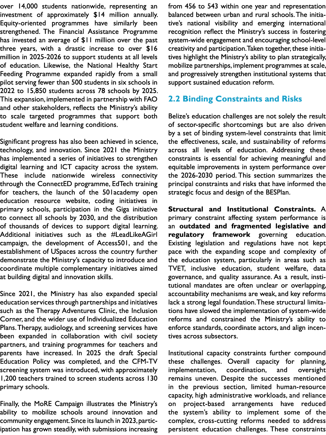 over 14,000 students nationwide, representing an investment of approximately $14 million annually. Equity oriented pr...