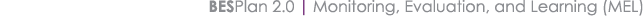 BESPlan 2.0 | Monitoring, Evaluation, and Learning (MEL)
